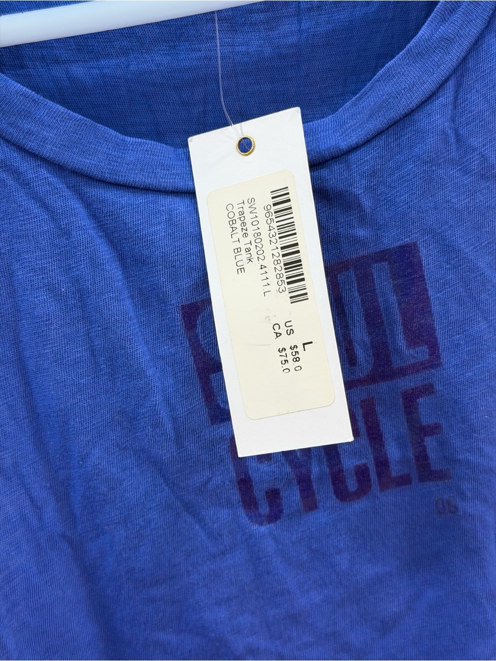 SoulCycle Women’s Royal Blue Flow Tank Top large - Picture 4 of 5